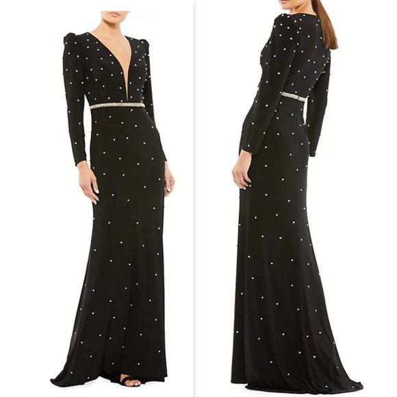Mac Duggal Ieena Embellished Column Gown
